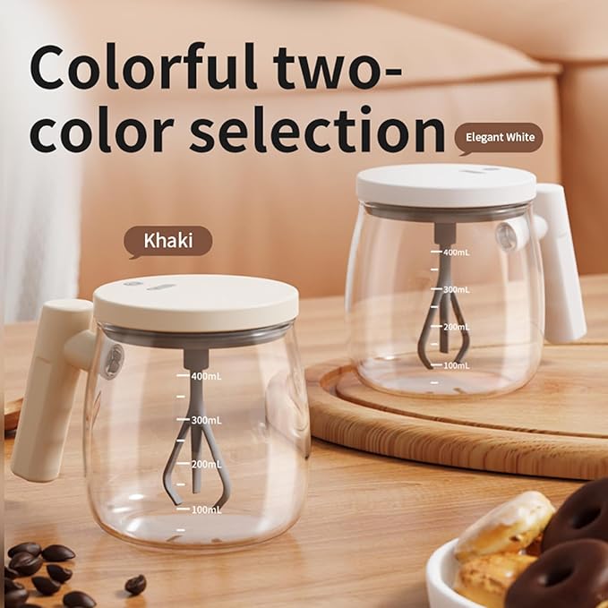 Glass Electric Mixing Cup with Handle and Detachable Stirring Rod ( IMPORTED )